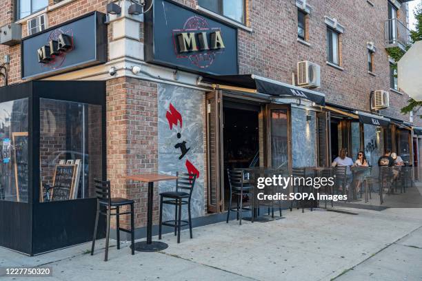View of M.I.A Restaurant Lounge in Astoria after the State Liquor authority suspended its liquor license for failing to maintain social distance in...