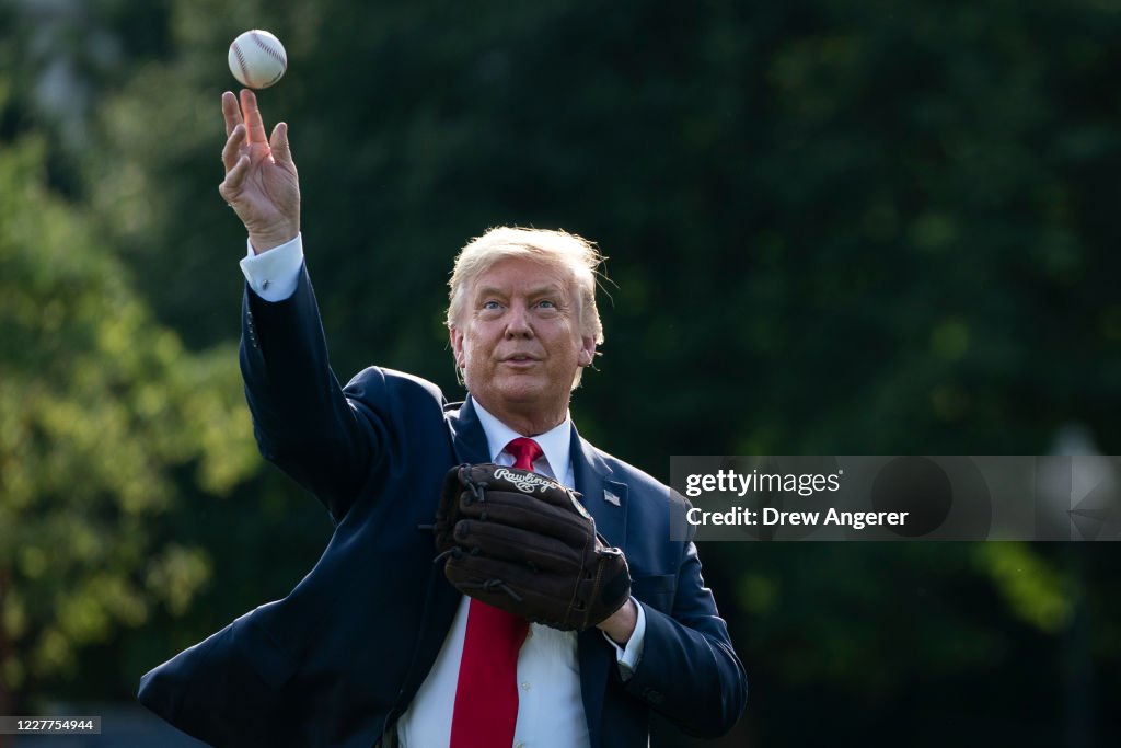 President Trump Marks Major League Baseball's Opening Day