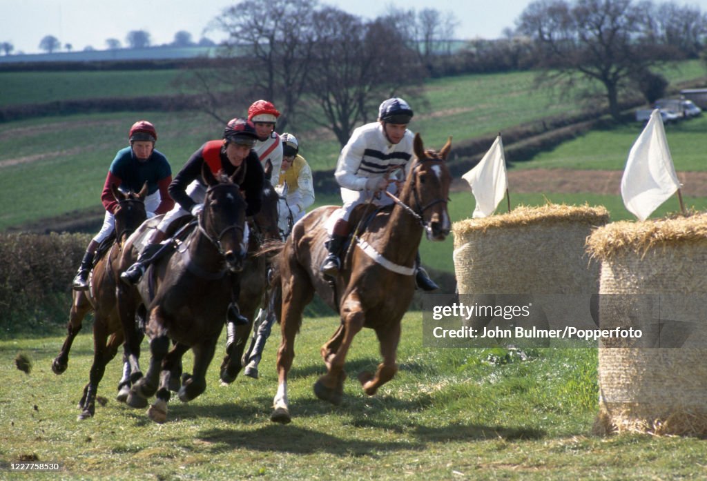 Champion point-to-point jockey Mike Felton on Broonies Taing takes an ...