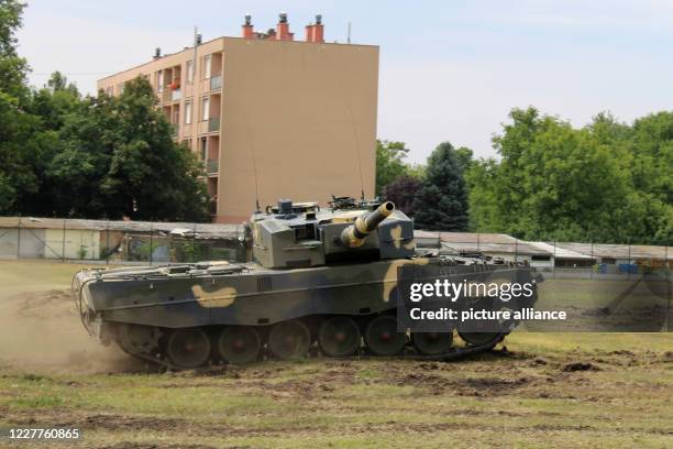 July 2020, Hungary, Tata: A Leopard 2 A4 tank, which was delivered from Germany for training purposes to the 25th Rifle Brigade of the Hungarian...