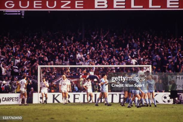 Paul MILLER of Tottenham celebrate his goal during the UEFA Final Cup, first leg match between Anderlecht and Tottenham, at Constant Vanden Stock...