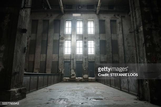 The empty "halle am berghain" area of Berghain club is pictured in Berlin on July 24, 2020. - The dance club remains closed due to the novel...