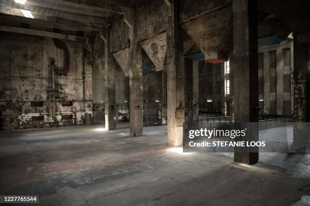 The empty "halle am berghain" area of Berghain club is pictured in Berlin on July 24, 2020. - The dance club remains closed due to the novel...