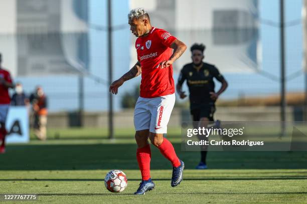 Carlos Junior of CD Santa Clara during the Liga Nos match between CD Santa Clara and Vitoria SC at Estadio Cidade de Futebol on July 24, 2020 in...