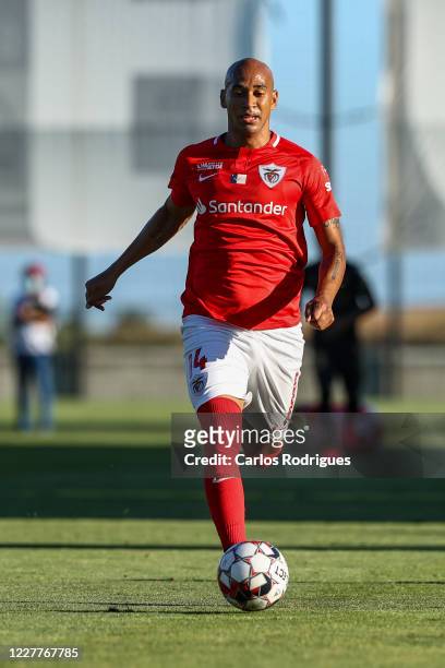 OEiRAS, PORTUGAL Thiago Santana of CD Santa Clara controls the ball during the Liga Nos match berween CD Santa Clara and Vitoria SC at Estadio Cidade...