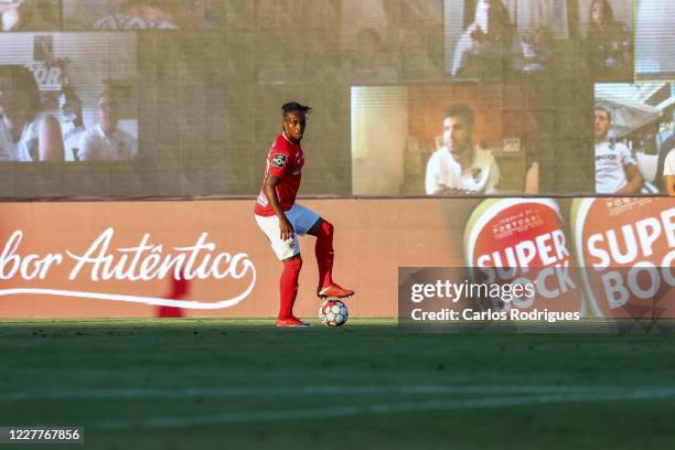 Lincon of CD Santa Clara during the Liga Nos match between CD Santa Clara and Vitoria SC at Estadio Cidade de Futebol on July 24, 2020 in Oeiras,...