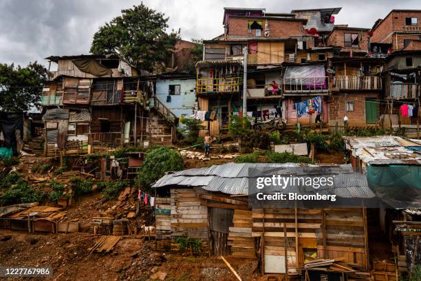 Homes in the Moravia neighborhood of Medellin, Colombia, on Friday, July 24, 2020. Coronavirus-related deaths spiked in Colombia with 315 reported on...