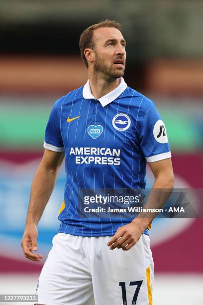Glenn Murray of Brighton and Hove Albion during the Premier League match between Burnley FC and Brighton & Hove Albion at Turf Moor on July 26, 2020...