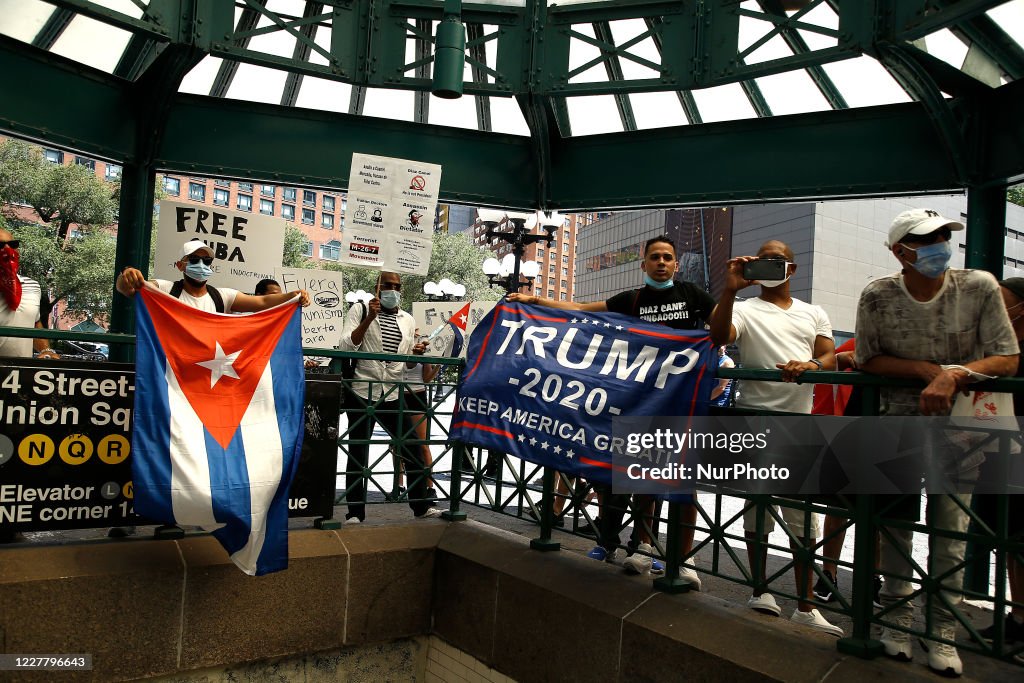 USA Hands Off Cuba Demonstration In New York City