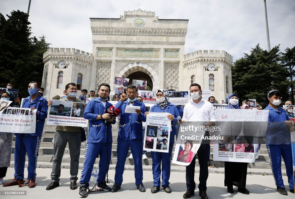 Uyghur Turks in Istanbul protest against China