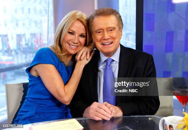 "Today" show co-host Kathie Lee Gifford poses for a picture with longtime friend Regis Philbin on the "Today" show --