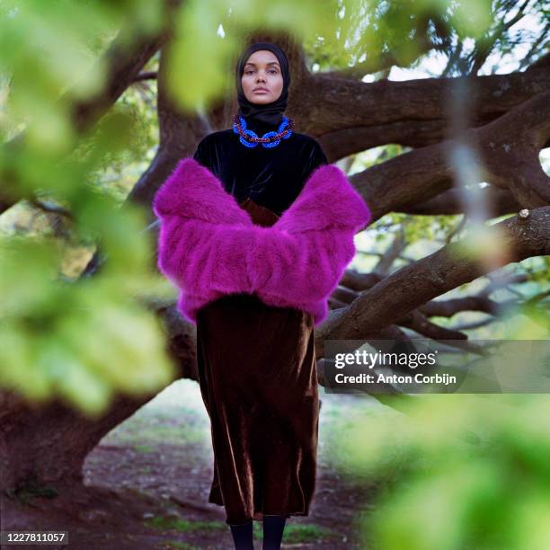 Model Halima Aden poses for a portrait on April 27, 2017 in London, England.