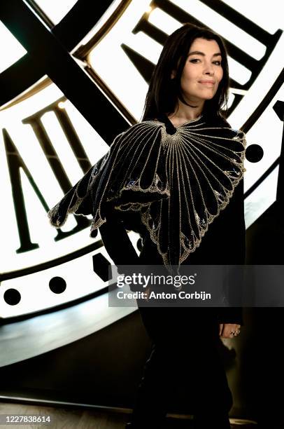 Stage designer Es Devlin poses for a portrait on March 7, 2020 in Paris, .