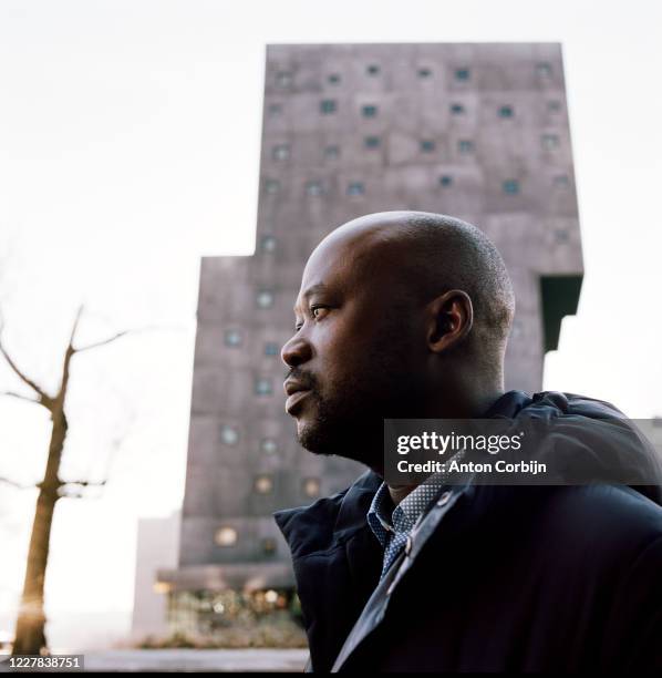 Architect David Adjaye poses for a portrait on March 16, 2016 in New York, New York.