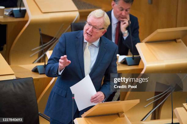 Leader of the Scottish Conservative and Unionist Party Jackson Carlaw speaks during the First Minister’s statement on the next steps in the...