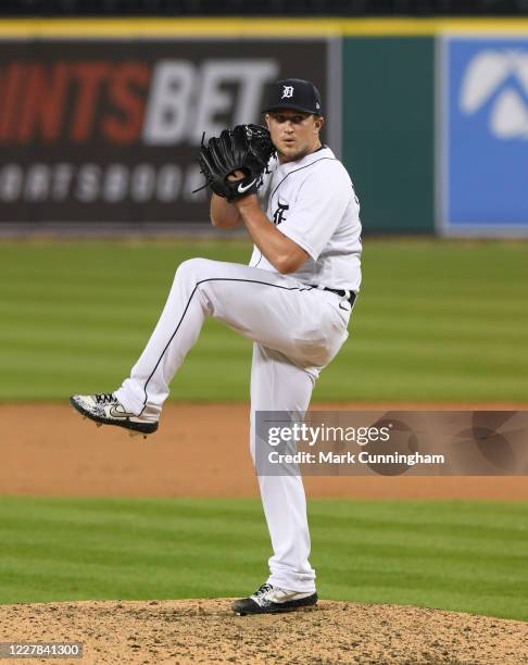 Carson Fulmer of the Detroit Tigers pitches during the Opening Day game against the Kansas City Royals at Comerica Park on July 27, 2020 in Detroit,...