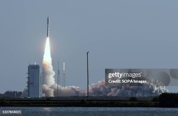 An Atlas V rocket with NASA's Perseverance Mars rover launches from pad 41 at Cape Canaveral Air Force Station. The Mars 2020 mission plans to land...