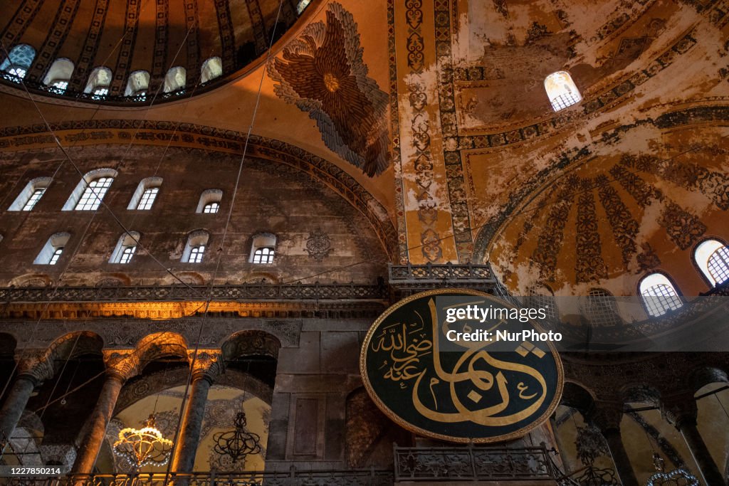 Inside The Reconverted Hagia Sophia In Istanbul