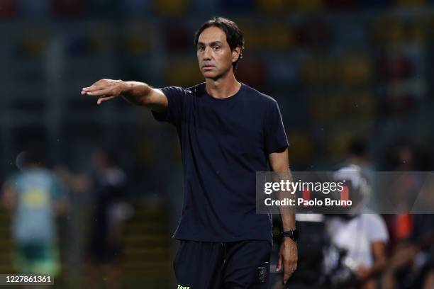 Frosinone Calcio head coach Alessandro Nesta gestures during the Serie B match between Frosinone Calcio and SC Pisa at Stadio Benito Stirpe on July...