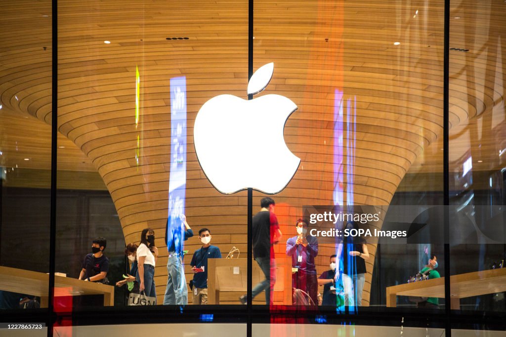 A view of the brand new Apple Store at Central World during...