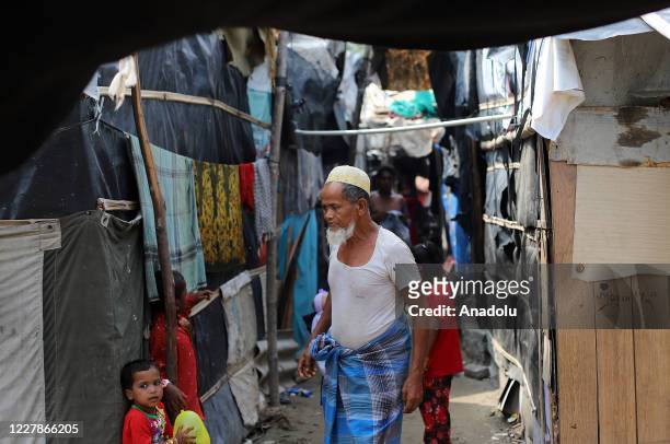 General view of Rohingya Muslim refugees camp during the Eid al-Adha, as Muslims worldwide celebrate the festival, at the refugee camp in New Delhi,...