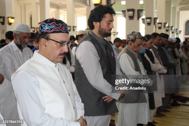 Chairman Kashmiri Committee of National Assembly of Pakistan Shehriyar Khan Afridi along with members and Prime Minister Pakistani administrated...