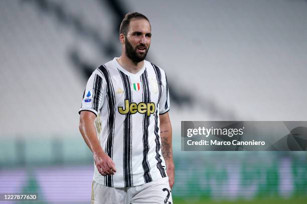 Gonzalo Higuain of Juventus FC during the Serie A match between Juventus Fc and As Roma. As Roma wins 3-1 over Juventus Fc.