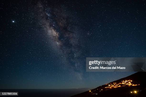 The Milky Way and Jupiter is seen during a clear summer night in La Palma island, the world's first Starlight Reserve that was acknowledged in 2012...