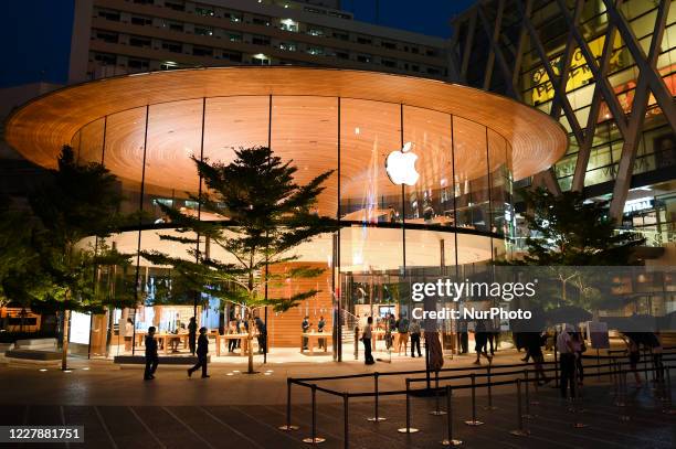 General view of the brand new Apple Store at Central World, in Bangkok, Thailand, 02 August 2020.