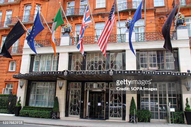 The entrance to Claridge's one of the most prestigious of London's luxury hotels. Many of London's 5 star Luxury Hotels which are world renowned are...