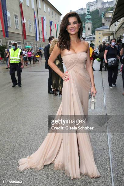 Leona Koenig attends the premiere of "Cosi fan tutte" during the Salzburg Festival 2020 at Salzburg State Theatre on August 2, 2020 in Salzburg,...