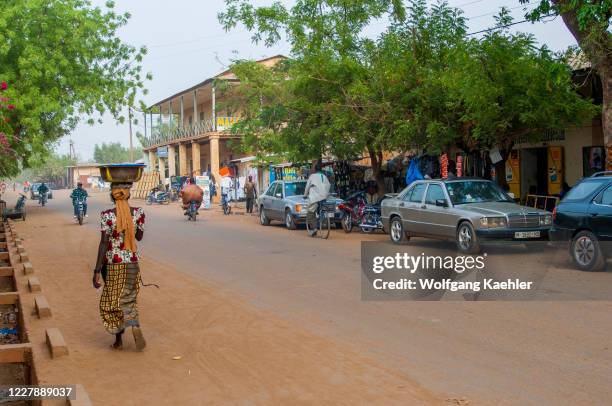 Street scene in Segou, a city in the center of Mali, West Africa.