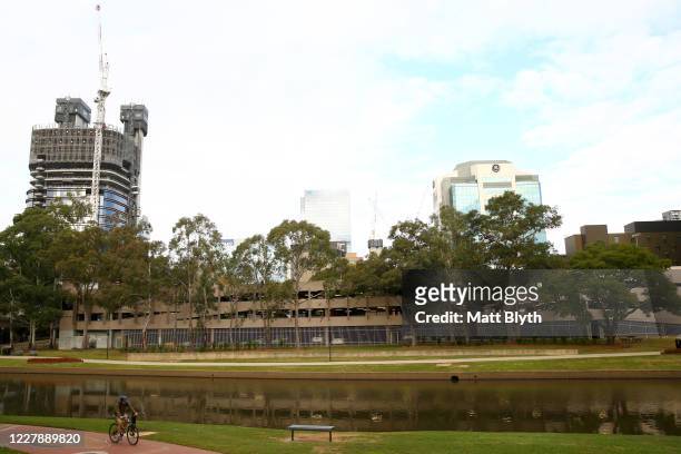 General view of the proposed new Powerhouse Museum site along Parramatta River, in the suburb of Parramatta, on May 29, 2020 in Sydney, Australia....
