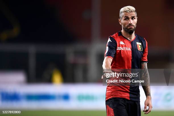 Valon Behrami of Genoa CFC gestures during the Serie A football match between Genoa CFC and Hellas Verona. Genoa CFC won 3-0 over Hellas Verona.