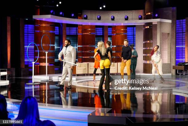 Actor, comedian and host of ABC's "Card Sharks," Joel McHale, actor Oliver Hudson, comedian Nikki Glaser and actress Vivica A. Fox make up the...