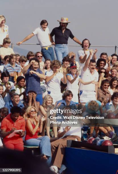 Gabe Kaplan, Cheryl Ladd, Victor French, Howard Cosell, Loretta Swit, Bruce Jenner, Suzanne Somers, James MacArthur appearing on the ABC tv special...