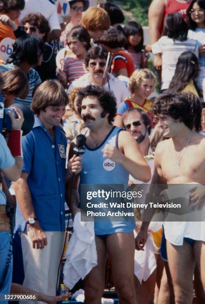 Bruce Jenner, Gabe Kaplan, Chris DeRose appearing on the ABC tv special 'The Battle of the Network Stars III'.