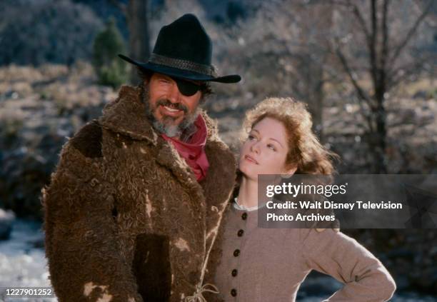 Canon City, CO Warren Oates, Lisa Pelikan appearing in the ABC tv movie 'True Grit: A Further Adventure'.