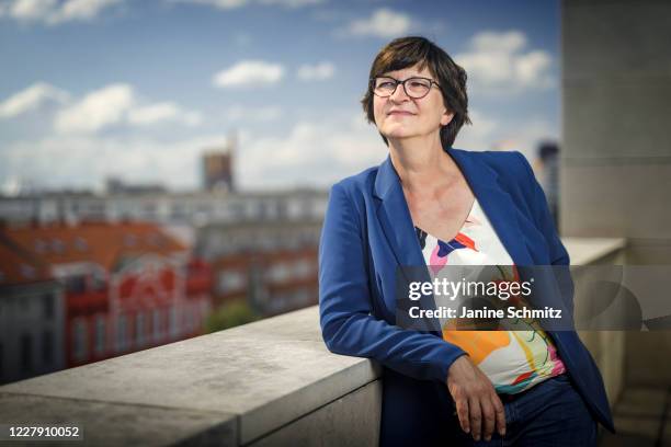 Saskia Esken, co-leader of the German Social Democrats , poses for a photo on July 28, 2020 in Berlin, Germany.