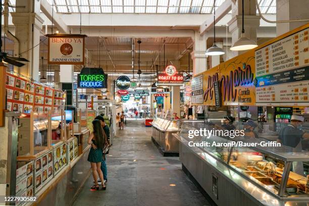 General view of Grand Central Market on August 05, 2020 in Los Angeles, California.