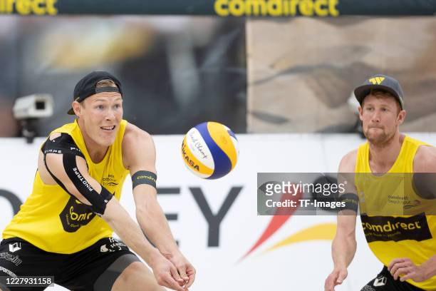 Philipp-Arne Bergmann and Yannick Harms during a group match of qualification for the German Championships 2020 on July 25, 2020 in Duesseldorf,...