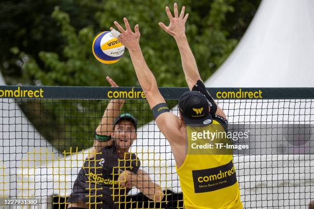 Clemens Wickler and Philipp-Arne Bergmann during a group match of qualification for the German Championships 2020 on July 25, 2020 in Duesseldorf,...