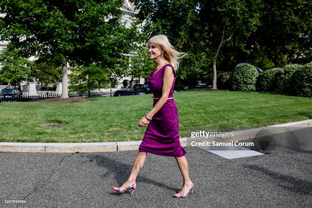 Kellyanne Conway Speaks To Reporters Outside The White House