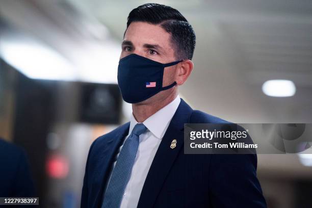 Chad Wolf, acting secretary of the Department of Homeland Security Homeland Security and Governmental Affairs Committee arrives for the Senate...