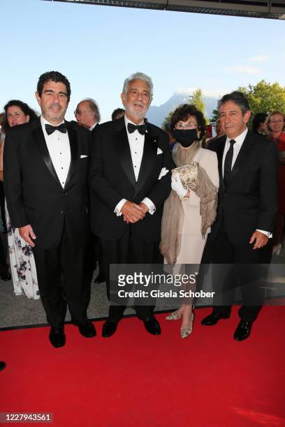 Opera singer Placido Domingo , his wife Marta Domingo and their sons Placido Domingo Jr. And Alvaro Maurizio Domingo attend the 8th Austrian Music...