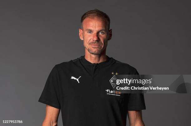 Assistant Coach Alexander Zickler of Borussia Moenchengladbach poses during the team presentation at Borussia-Park on August 07, 2020 in...