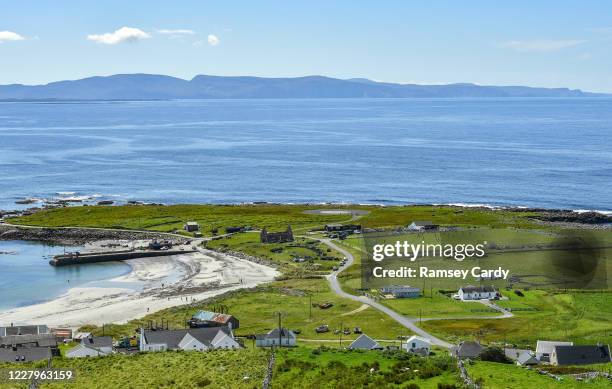 Donegal , Ireland - 8 August 2020; A view of action during the Donegal Junior League Glencar Inn Division One match between Arranmore United and...