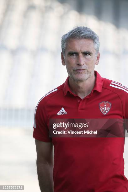 Olivier Dall'oglio, headcoach of Brest during the friendly match between Rennes and Brest on August 8, 2020 in Rennes, France.