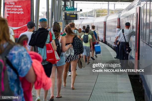 Illustration picture shows the train station, in Oostende, Sunday 09 August 2020. After Yesterday's massive fight at the beach in Blankenberge...