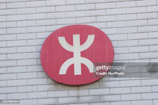 Corporation Logo on the International Finance Center building, in central Hong Kong, China, on August 8, 2020.